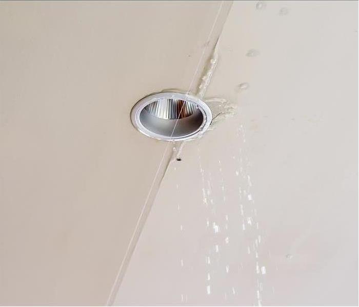 Water leaking from light fixtures
